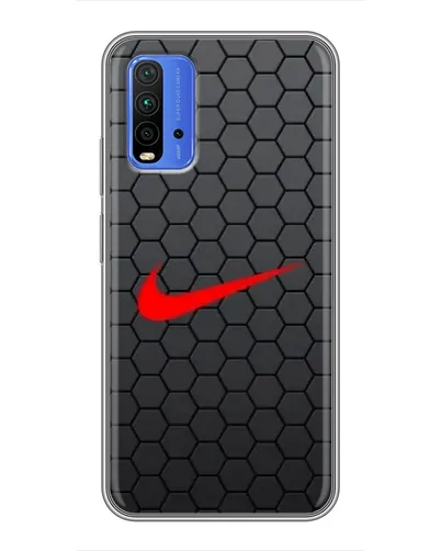 Чохол для Xiaomi Redmi 9T з картинкою «Nike — карбонова сітка»