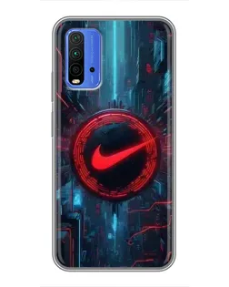 Чохол для Xiaomi Redmi 9T з картинкою «Техногенний стиль Nike»