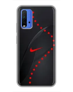 Чохол для Xiaomi Redmi 9T з картинкою «Абстрактний дизайн Nike»