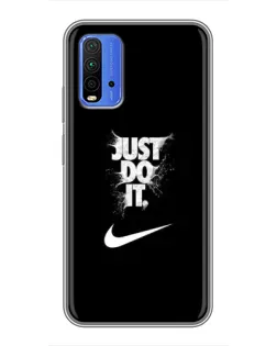 Чохол для Xiaomi Redmi 9T з картинкою «Текстовий принт Nike»