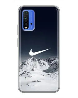 Чохол для Xiaomi Redmi 9T з картинкою «Nike — зимові гори»