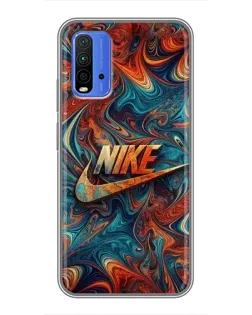 Чохол для Xiaomi Redmi 9T з картинкою «Nike в абстракції»