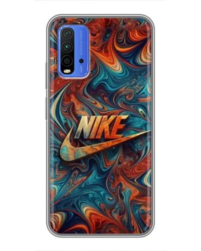 Чохол для Xiaomi Redmi 9T з картинкою «Nike в абстракції»