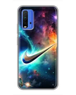 Чохол для Xiaomi Redmi 9T з картинкою «Космічний Nike Swoosh»