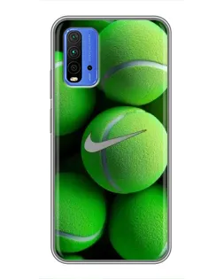 Чохол для Xiaomi Redmi 9T з картинкою «Тенісні м'ячі Найк»