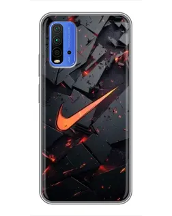 Чохол для Xiaomi Redmi 9T з картинкою «Nike — ефект розломів»