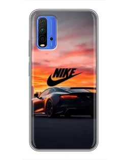 Чохол для Xiaomi Redmi 9T з картинкою «Nike та суперкар»
