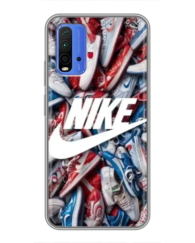 Чехол для Xiaomi Redmi 9T с картинкой «Коллаж кроссовок Найк» Чехол для Xiaomi Redmi 9T с картинкой «Коллаж кроссовок Найк»