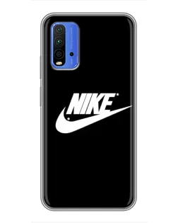 Чехол для Xiaomi Redmi 9T с картинкой «Мазки краски Nike»