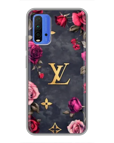 Чохол для Xiaomi Redmi 9T з картинкою «Квітковий Louis Vuitton»