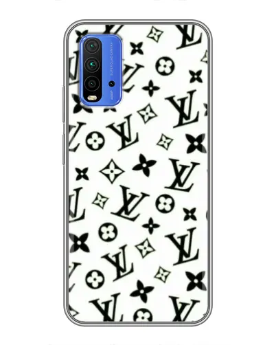 Чохол для Xiaomi Redmi 9T з картинкою «Монохромний хаос LV»