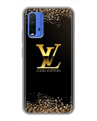 Чохол для Xiaomi Redmi 9T з картинкою «LV — золоті іскри»