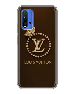 Чохол для Xiaomi Redmi 9T з картинкою «LV — золота печатка»