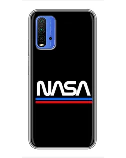 Чохол для Xiaomi Redmi 9T з картинкою «NASA — класика Red Blue»
