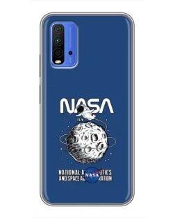 Чохол для Xiaomi Redmi 9T з картинкою «NASA — місячна місія»