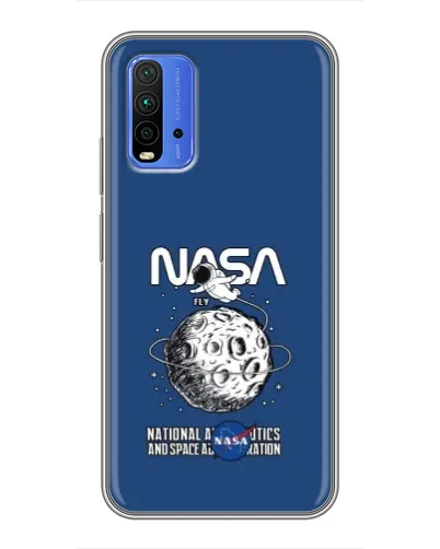 Чохол для Xiaomi Redmi 9T з картинкою «NASA — місячна місія»