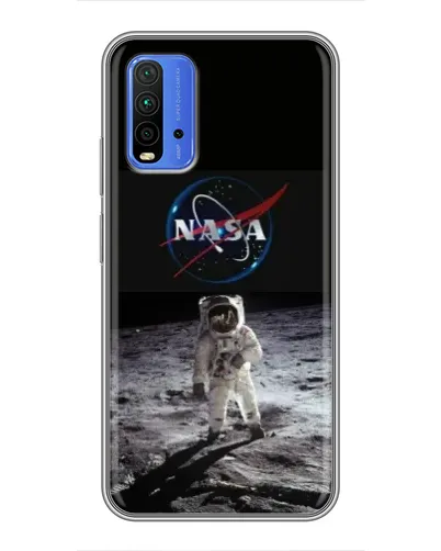 Чохол для Xiaomi Redmi 9T з картинкою «Астронавт на Місяці»