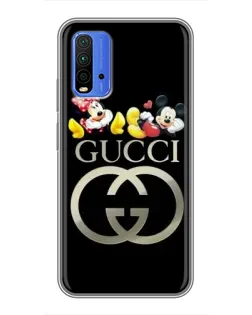 Чохол для Xiaomi Redmi 9T з картинкою «Gucci — герої Disney»