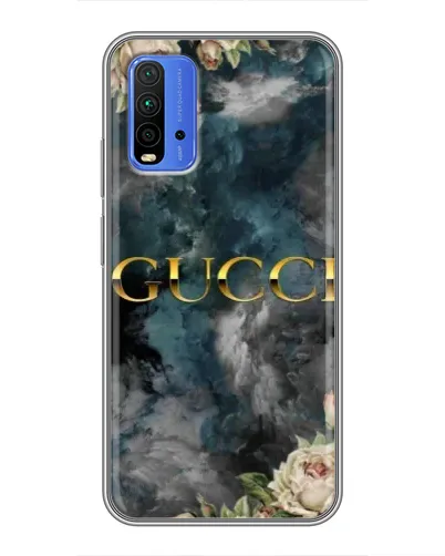 Чехол для Xiaomi Redmi 9T с картинкой «Абстрактные цветы Gucci» Чехол для Xiaomi Redmi 9T с картинкой «Абстрактные цветы Gucci»