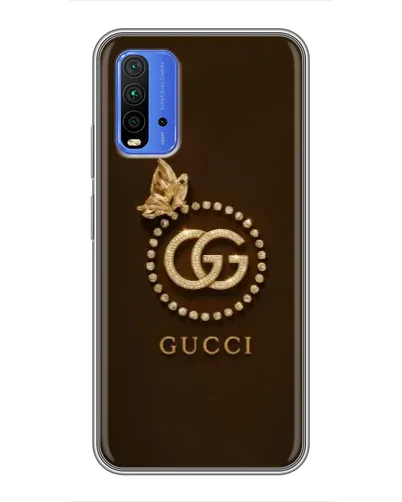 Чохол для Xiaomi Redmi 9T з картинкою «Gucci — золотий метелик»