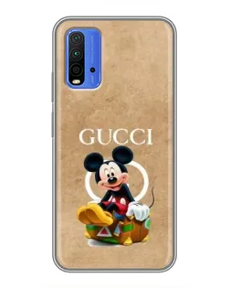 Чохол для Xiaomi Redmi 9T з картинкою «Міккі Маус Gucci — крафт»
