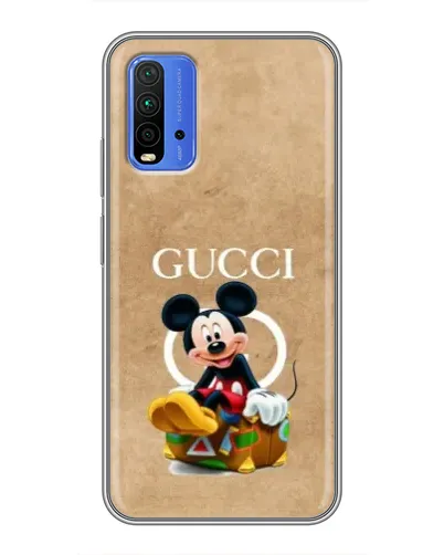 Чохол для Xiaomi Redmi 9T з картинкою «Міккі Маус Gucci — крафт»