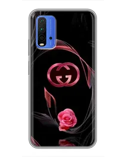 Чохол для Xiaomi Redmi 9T з картинкою «Gucci — неонова троянда»