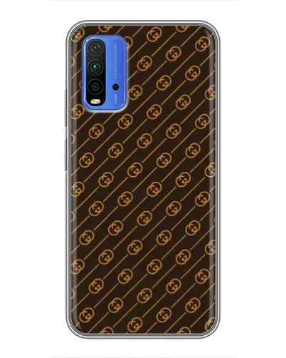 Чохол для Xiaomi Redmi 9T з картинкою «Gucci — золоті діагоналі»
