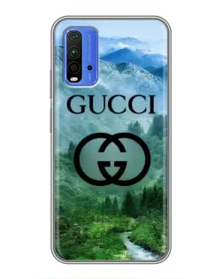 Чохол для Xiaomi Redmi 9T з картинкою «Gucci — гірський пейзаж»