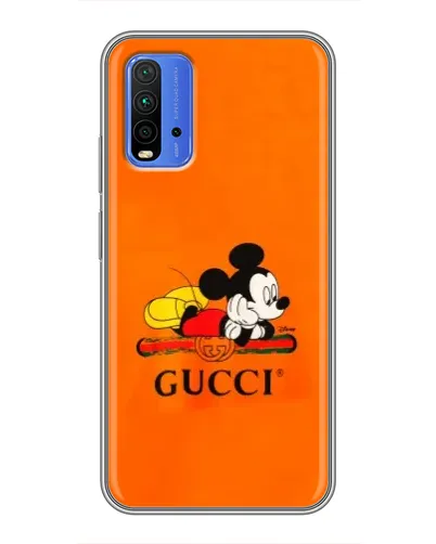 Чохол для Xiaomi Redmi 9T з картинкою «Міккі Маус Gucci — помаранч»