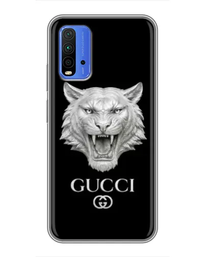 Чехол для Xiaomi Redmi 9T с картинкой «Gucci — серебряный лев» Чехол для Xiaomi Redmi 9T с картинкой «Gucci — серебряный лев»