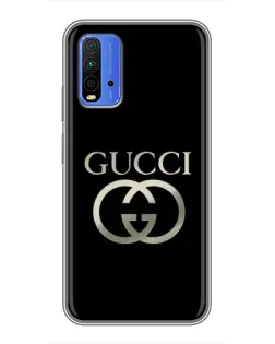 Чехол для Xiaomi Redmi 9T с картинкой «Gucci — золото на черном» Чехол для Xiaomi Redmi 9T с картинкой «Gucci — золото на черном»