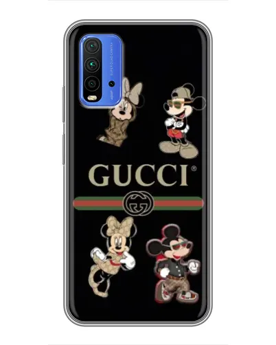 Чехол для Xiaomi Redmi 9T с картинкой «Gucci — герои Disney и монограмма» Чехол для Xiaomi Redmi 9T с картинкой «Gucci — герои Disney и монограмма»