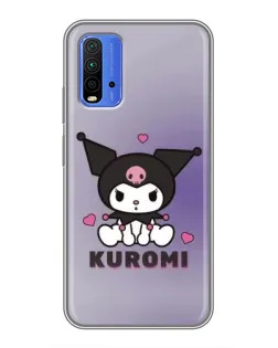 Чохол для Xiaomi Redmi 9T з картинкою «Kuromi — фіолетовий арт»