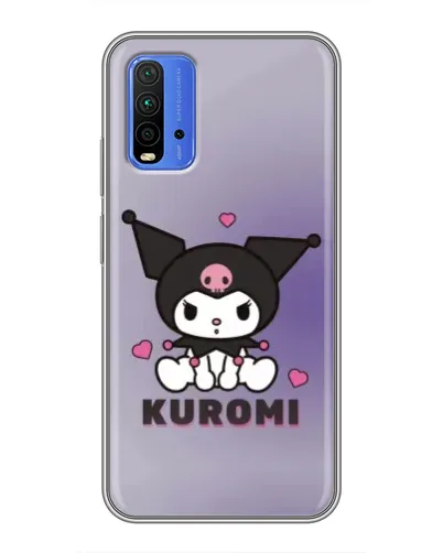 Чохол для Xiaomi Redmi 9T з картинкою «Kuromi — фіолетовий арт»