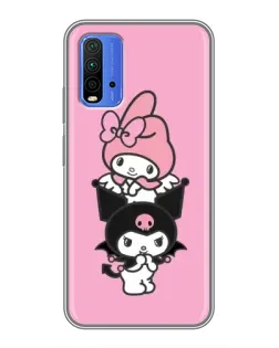 Чохол для Xiaomi Redmi 9T з картинкою «Тріо My Melody та Kuromi»