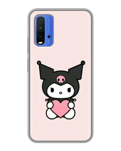 Чохол для Xiaomi Redmi 9T з картинкою «Kuromi та серце»