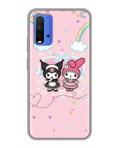 Чохол для Xiaomi Redmi 9T з картинкою «My Melody та Kuromi»