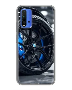 Чохол для Xiaomi Redmi 9T з картинкою «Колесо BMW зблизька»