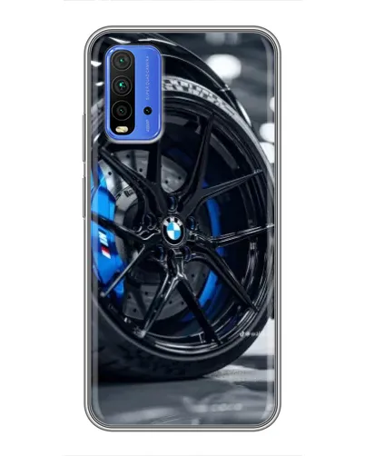 Чохол для Xiaomi Redmi 9T з картинкою «Колесо BMW зблизька»
