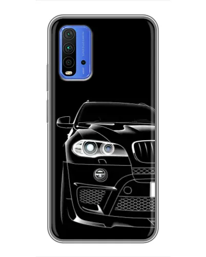 Чохол для Xiaomi Redmi 9T з картинкою «Темний силует BMW»