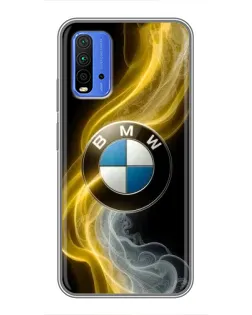 Чохол для Xiaomi Redmi 9T з картинкою «Золотистий дим BMW»