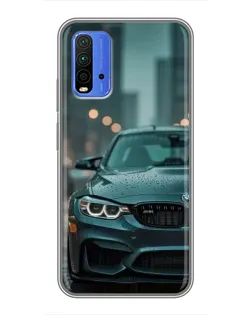 Чохол для Xiaomi Redmi 9T з картинкою «BMW у вогнях міста»