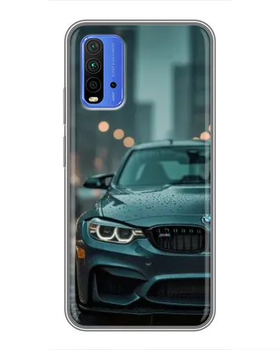 Чохол для Xiaomi Redmi 9T з картинкою «BMW у вогнях міста»
