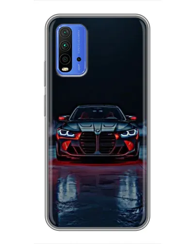 Чохол для Xiaomi Redmi 9T з картинкою «BMW на мокрій дорозі»