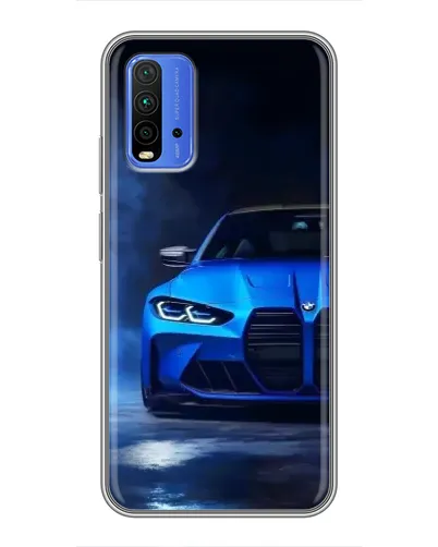 Чохол для Xiaomi Redmi 9T з картинкою «Блакитна BMW M4»