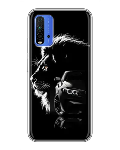 Чохол для Xiaomi Redmi 9T з картинкою «BMW та лев»
