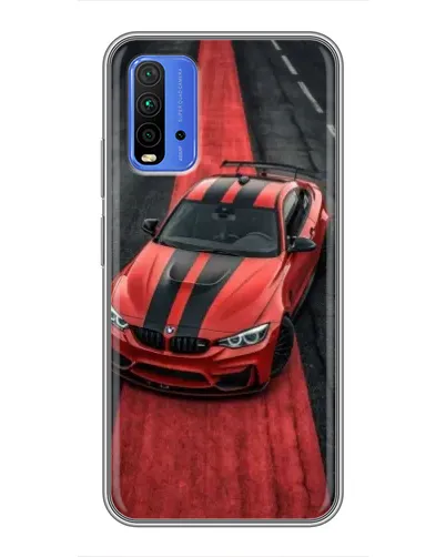 Чохол для Xiaomi Redmi 9T з картинкою «BMW на червоній доріжці»