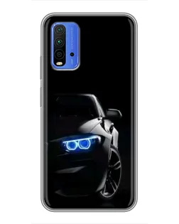 Чохол для Xiaomi Redmi 9T з картинкою «BMW — нічний погляд»