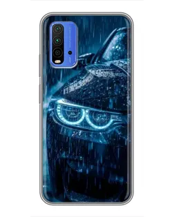 Чохол для Xiaomi Redmi 9T з картинкою «BMW під дощем»